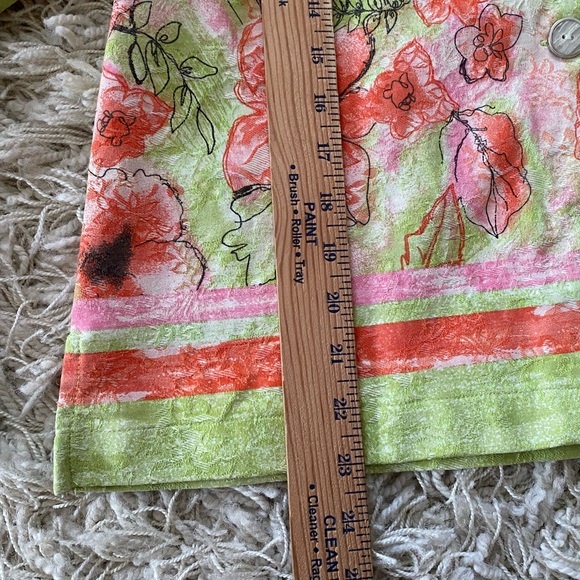 Christopher & Banks size M women's Floral blazer Spring Summer button jacket - Picture 7 of 14